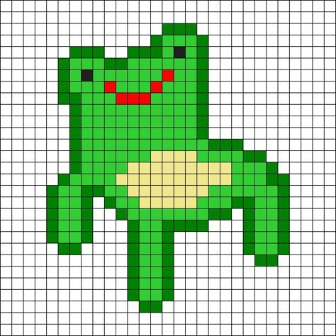 Perler Bead Airpod Case, Froggy Chair Perler Beads, Perler Pixel Art, Kandi Patterns Perler, Easy Perler Bead Patterns Cute Pixel Art, Cool Perler Bead Patterns, Animal Crossing Pixel Art, Pearler Bead Design, Pixel Art Pattern Easy