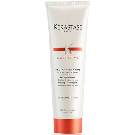 Kérastase Nutritive Nectar Thermique Hair Milk for Dry Hair 5.1oz | Free US Shipping | lookfantastic Kerastase Nutritive, Heat Protectant Hair, Shine Hair, Dry Hair Care, Hair Milk, Heat Styling, Heat Protectant, Dull Hair, Moisturizing Shampoo