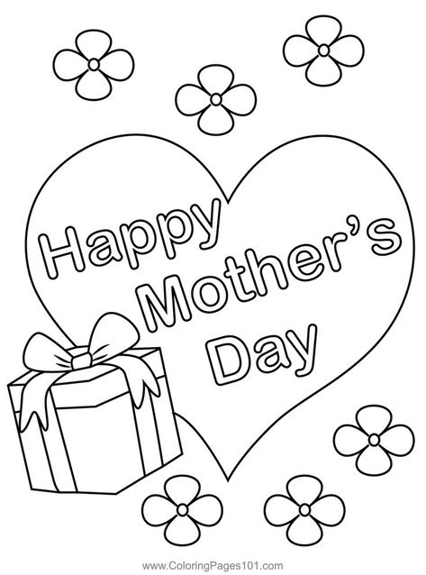 Happy Mother's Day Coloring Page Mothers Day Coloring Sheets, Mothers Day Coloring Cards, Mothers Day Cards Craft, Mothers Day Drawings, Mothers Day Card Template, Mothers Day Coloring Pages, Mother's Day Printables, Father's Day Activities, Mothers Day Pictures