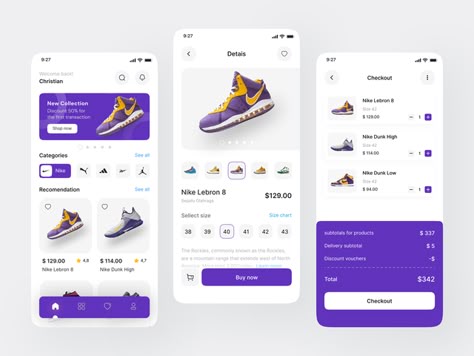 Ecommerce Ui Design, Creative App Design, Ui Design Tutorial, Ux Design Trends, E-commerce App, Ux App Design, App Design Layout, Ecommerce App, Ui Ux App