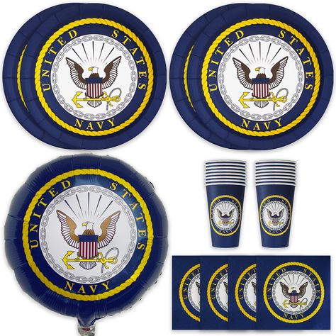 Navy Enlistment Party, Sailor Theme Party, Us Navy Party, Navy Party Themes, Navy Party Decorations, Officer Party, Sailor Theme, Military Party, Navy Party