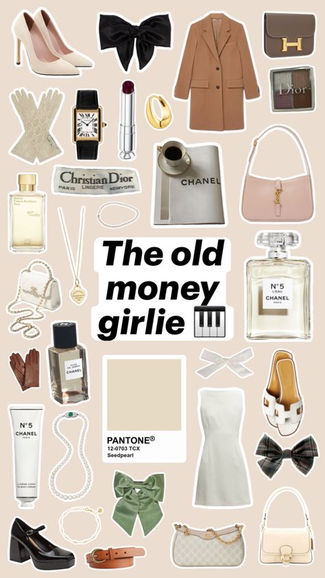 The old money girlie 🎹💵☕️ #oldmoney #oldmoneyaesthetic #aesthetic #fyp #collage #lightacademia Old Money Style, Light Academia, Old Money Aesthetic, Old Money, The Old, Old Things, Money, Collage