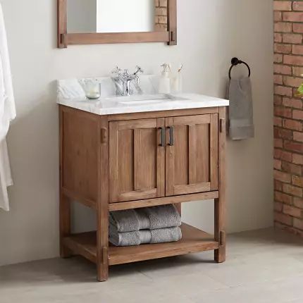 Bathroom Vanities and Vanity Cabinets | Signature Hardware Console Vanity, Signature Hardware, Undermount Sink, Bathroom Vanity Set, Single Bathroom, Vanity Cabinet, Single Bathroom Vanity, Vanity Set, Rum