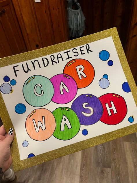 School Car Wash Fundraiser, Carwash Signs Fundraiser, Car Wash Sign Ideas, Cute Car Wash Posters, Fundraising Signs Posters Cute Ideas, Cheer Car Wash Posters Ideas, Funny Fundraiser Ideas, Car Wash Posters Ideas Diy, Car Wash Signs Posters