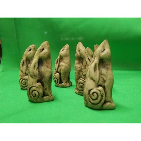 Mini Moon Gazing Hare Moon Gazing Hare, Moon Gazing, Moon Gazing Hares, Pottery Animals, Pagan Altar, Book Of Shadow, Hand Building, Witches Cauldron, Mini Moon