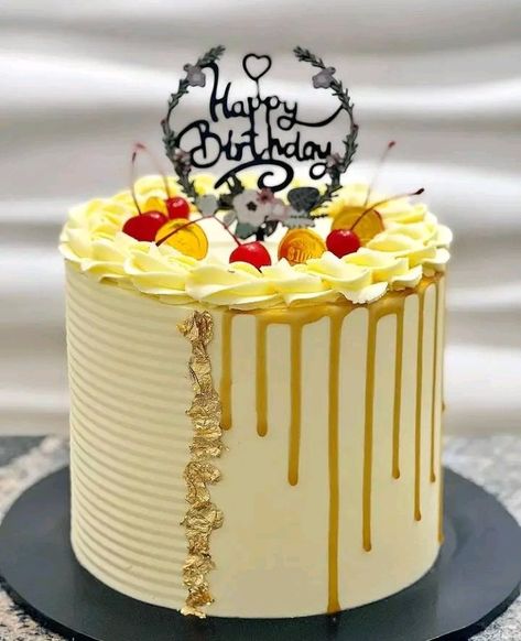 Birthday cake Cake Designs For Adults, Step Cakes For Birthday, Simple Cake Design For A Lady, Cake Designs For Ladies, Ladies Birthday Cake Ideas, Simple Cake Designs Birthday Women, Simple Buttercream Cake Designs, Birthday Cakes For Ladies, Cake Samples