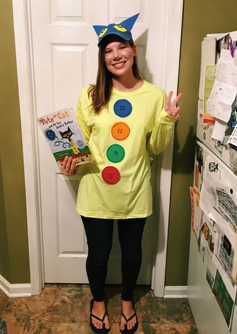 Pete The Cat Costume Diy Teacher, Pete The Cat Costume Diy, Cat Diy Costume, Firefly Activities, Teacher Book Character Costumes, Professional Fits, Storybook Character Costumes, Pete The Cat Costume, Book Characters Dress Up