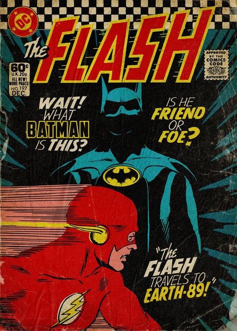 FAN-MADE: Beautiful artwork based on the Keaton/Flash news! (via. @billythebutcher on Twitter) : DC_Cine… in 2022 | Flash comics, Marvel comics vintage, Dc comics wallpaper Flash And Batman, Dc Pictures, Chip Kidd, Dc Comics Poster, Batman Comic Cover, Marvel Comics Vintage, Flash Comics, Old Comic Books, Dc Comics Wallpaper