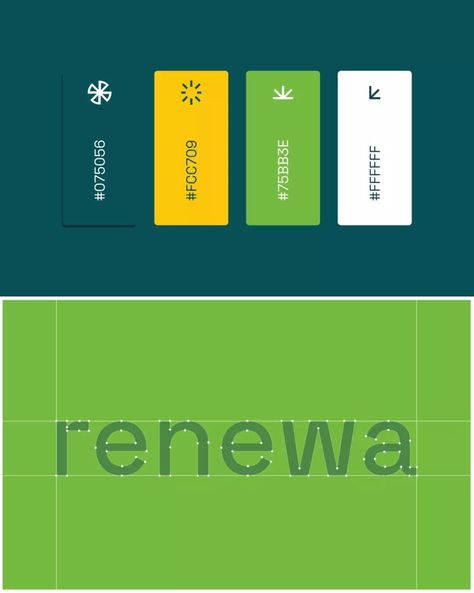 The creation of the Renewa symbol was inspired by letter R, Turbine and Sun which are the key elements of renewable energy and are all embedded in the mark. Renewa, a sustainable energy company harnessing the power of renewable sources to create a cleaner, greener future! #LogoDesign #Branding #GraphicDesign #DesignInspiration #VisualIdentity #BrandIdentity #SustainableDesign Energy Illustration Design, Renewable Energy Branding, Sustainability Logo Design Inspiration, Energy Company Branding, Sustainability Logo Design, Energy Graphic Design, Renewable Energy Logo, Energy Company Logo, Sun Branding