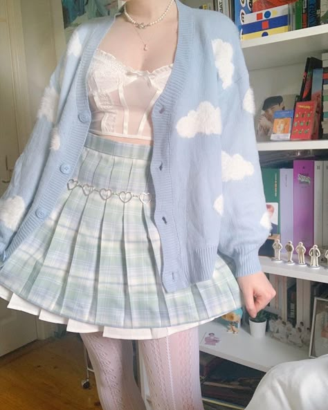 Cute Outfits Pastel, Cute Pastel Outfit, Cute Pastel Outfits, Sanrio Outfits, Kawaii Outfit Ideas, Outfits Pastel, Pastel Outfit, Pastel Fashion, Kawaii Fashion Outfits