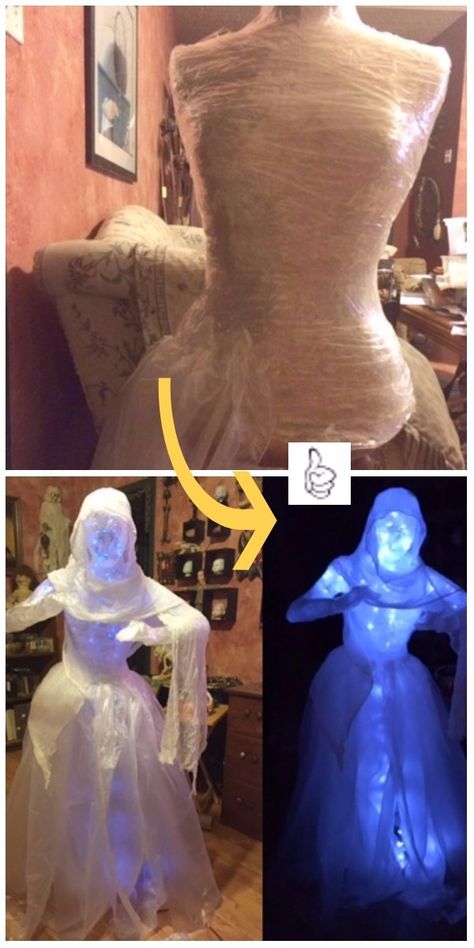 DIY Trash Bag Halloween Decoration Ideas- DIY Trash Can Sculpting Ghosts & Bodies Tutorial Manequin Ideas Halloween, Diy Intestines Halloween, Halloween Diy Scary Decorations, Halloween Cheap Diy, Diy Dead Body Trash Bag, Halloween Props Diy How To Make, Halloween Float Ideas, Fake Dead Body Halloween Diy, Dead Body Halloween Decoration