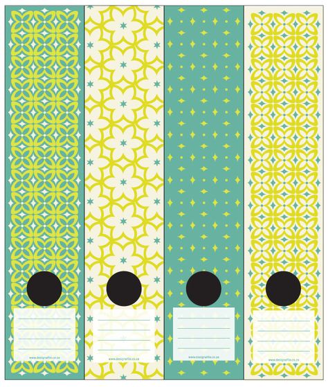 Scapbook inspired Lever Arch labels in lime green and teal.  Self-adhesive. 4 different labels in a packet. Diamond Florals clr1. File Labels, Organise Your Life, Lever Arch Files, Spine Labels, Address Label Template, Bottle Label Template, Quilt Labels, Kids Party Games, Small Jars