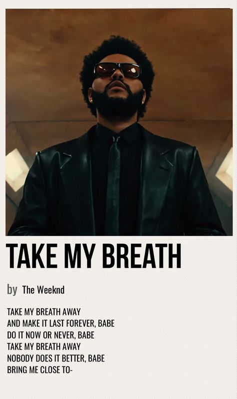 minimal poster of the song take my breath by the weeknd The Color Violet Tory Lanez Poster, The Weeknd Song Poster, Song Posters The Weeknd, Take My Breath The Weeknd, The Weeknd Album Poster, The Weeknd Album Cover, Weekend Song, The Weeknd Albums, The Weeknd Songs