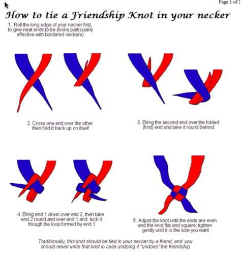 Click this image to show the full-size version. Beaver Scouts, Scout Knots, Simpul Dasi, Brownie Guides, Cub Scout Activities, Friendship Knot, Wood Badge, Scarf Knots, Scout Activities