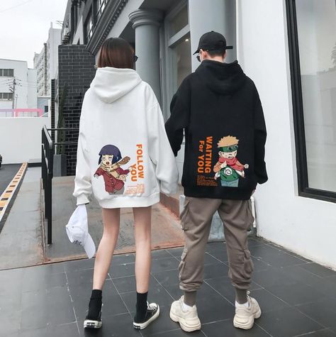 Couple Outfits Matching, Naruto Clothing, Naruto Hinata, Harajuku Sweatshirt, Couples Sweaters, Matching Hoodies, Kimono Yukata, Cute Couple Outfits, Streetwear Mode