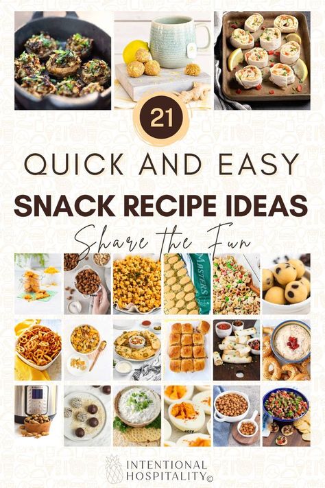 Quick and easy snack recipes for fun gatherings, featuring bites like stuffed mushrooms, energy balls, tortilla pinwheels, popcorn, dips, and more. Quick And Easy Snack Recipes, Snack Recipe Ideas, Jalapeno Popcorn, Game Night Snacks, Homemade Cheese Crackers, Quick Easy Snacks, Easy Snack Recipes, Homemade Snacks, Cheese Crackers