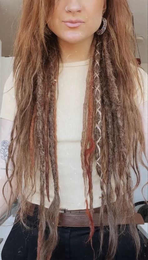 Boho Partial Dreads, Dreadlocks Half Head, Peekaboo Dreadlocks, Partial Dreads Curly Hair, Viking Dreads Women, Half Head Dreadlocks, Half Head Dreads, Partial Dreads Placement, Partial Locs