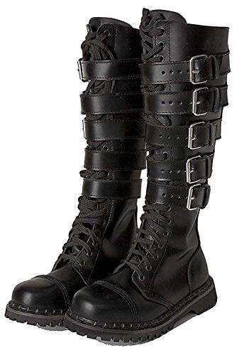 Boots for Burning Man: Leather Steel Toe Knee High Strapped Biker Steampunk Gothic Grunge Hipster Men's Boots #burningman Mens Steampunk, Hipster Boots, Steampunk Boots, Mens Motorcycle Boots, Goth Boots, Leather Motorcycle Boots, Gothic Boots, Combat Style, Aleister Crowley