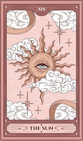 Pretty Tarot Cards Aesthetic, The Sun Aesthetic Tarot, Digital Tarot Cards, Art Deco Tarot Cards, The Witch Tarot Card, Pink Tarot Cards Aesthetic, Wallpaper Iphone Tarot, Cool Tarot Cards, The Star Tarot Art