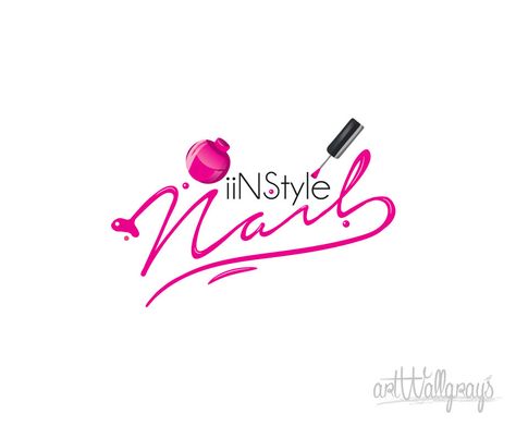 Nail Polish Logo, Nail Salon Names, Best Logo Maker, Logo Nail, Logo Online Shop, Nail Salon Decor, Salon Names, Nail Logo, Photography Logo