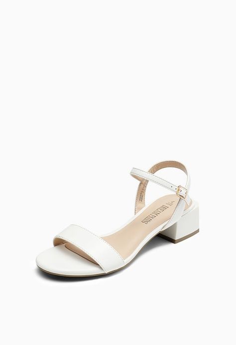 These women's heeled sandals feature a woven front strap, an adjustable ankle strap, and a comfortable insole. From commuting to traveling, these sandals perfectly match any of your work or casual attire. Elevate Style, White Bridal Shoes, Party Wedding Dress, Womens Low Heels, Low Heel Flats, Chunky Heel Sandals, Minimalist Summer, Ladies Footwear, Block Sandals