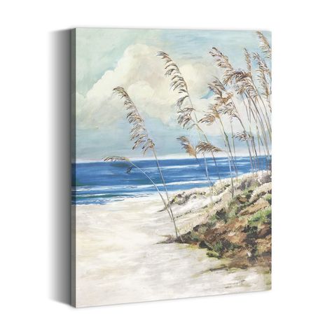 PRICES MAY VARY. Beach Seaweed Canvas Wall Art: The beach coastal canvas painting artwork is 12 inches x 16 inches. Ideal size for leveling up senses of any interior spaces Beach Seaweed Canvas Painting Artwork: Fine giclee artist grade canvas art printed on premium quality canvas in high quality ink, professionally hand-stretched & wrapped over pine wood in gallery wrap style Beach Relaxing Canvas Wall Art: This beach coastal path painting artwork can be a perfect decorative fit for the walls o Coastal Pictures, Seaside Paintings, Ocean Artwork, Beach Canvas Wall Art, Prints Fashion, Seascape Canvas, Seascape Wall Art, Abstract Seascape, Ocean Canvas