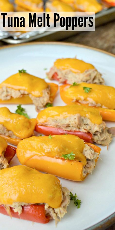 Tuna Melt Poppers #health #fitness #nutrition #keto #ketogenic #ketosis #ketodiet #diet #recipe #food #weightloss #lowcarb Easy Tuna Melt, Healthy Light Lunches, Poppers Recipe, Tuna Melt, Tuna Melts, Makanan Diet, Health Dinner, Indian Curry, Health Dinner Recipes