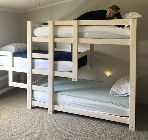 3 Kids Bedroom, Triple Bedroom, Diy Bunk Bed, Triple Bunk Bed, Triple Bunk, Kid's Bedroom, Bunk Room, Big Boy Room, Cabinet Making