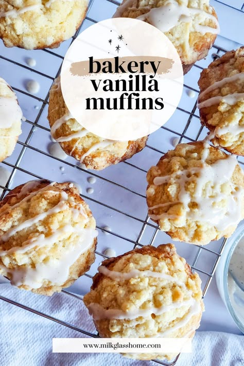 If you're on the hunt for the ultimate vanilla muffins recipe, your search ends here. These muffins not only deliver on their promise of being light and fluffy but also feature a crispy muffin top that adds a delightful crunch to each bite. With minimal effort and simple ingredients, you can enjoy the rich vanilla flavor and fragrance that these muffins bring to the table. Muffin Drizzle Recipe, Magic Muffins Malt O Meal, Muffin Recipes Vanilla, French Vanilla Muffins, Vanilla Muffins Recipe, Muffins From Scratch, Homemade Lotion Recipe, Basic Muffin Recipe, Bakery Muffins