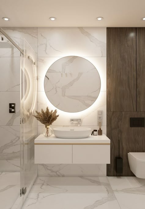 Bathroom Interior Design Luxury Elegant, Wallpapers For Bathrooms, تصميم دورة مياه, Elegant Bathroom Design, Bilik Air, Washbasin Design, Bathroom Inspiration Modern, Bathroom Decor Luxury, Washroom Design