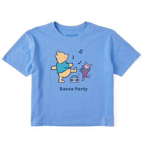 Women's Winnie & P Dance Party  Boxy Crusher Tee 2024 Wishlist, Friends Tee, Pooh Baby, Best Dance, Ladies Tee Shirts, Help Kids, Children In Need, Disney Shirts, Dance Party