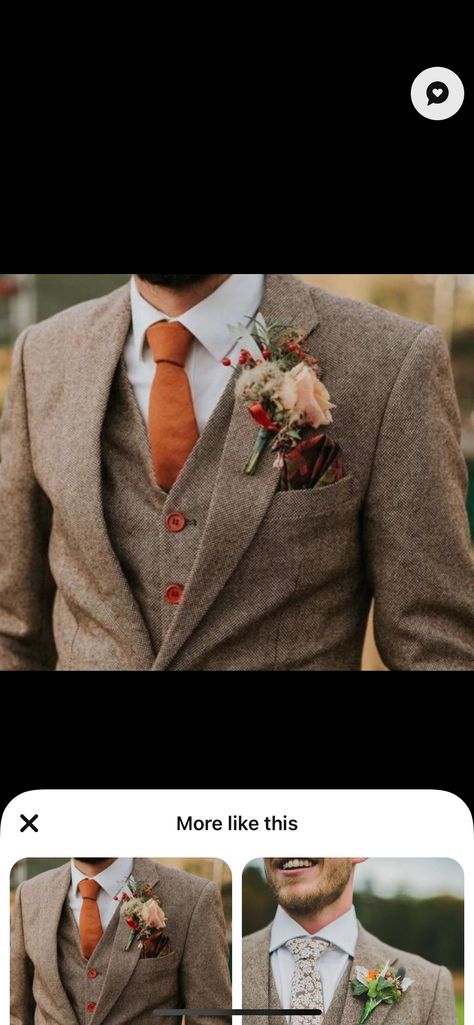 Burnt Orange Suit, Fall Wedding Suits, Orange Suit, Gay Wedding, Wedding Suits, Burnt Orange, Wedding Colors, Fall Wedding, Wedding Inspo