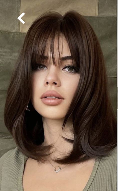 Cappuccino Hair Color, Dark Warm Brown Hair, Rich Brown Hair, Brown Hair Looks, Brown Hair Inspo, Hair Color Auburn, Haircuts For Medium Hair, Long Hair With Bangs, Hair Stylist Life