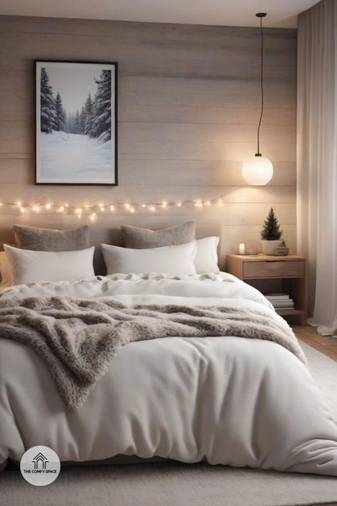 Struggling to stay warm at night? Let's change that! Explore our cozy winter bedding tips designed to keep you toasty and stylish. From thermal blankets to chic duvet covers, find out how to create a warm haven in your bedroom. Embrace the season with comfort and flair. Your perfect winter sleep awaits!#CozyBedding #WarmNights #WinterComfort #BedroomHaven #SleepTips Cozy Winter Bedding, Winter Bedroom Ideas, Comfy Bedroom Ideas, Cozy Decor Ideas, Comfy Space, Cozy Beds, Winter Retreat, Winter Bedroom, Comfy Bedroom