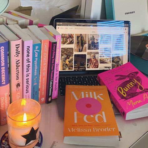 Milk Fed Book, Milk Fed, Mona Awad, Orange Books, Dolly Alderton, The Love Hypothesis, Love Hypothesis, Taylor Jenkins Reid, Aesthetic Reading