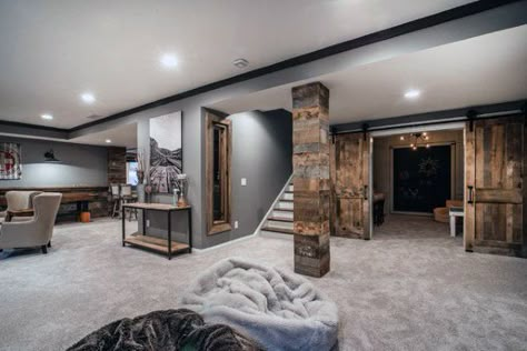 Top 70 Best Finished Basement Ideas - Renovated Downstairs Designs Small Finished Basements, Finished Basement Designs, Veranda Design, Basement Finish, Dream Basement, Rustic Basement, Modern Basement, Basement Redo, Home Basement