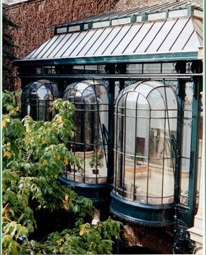 Home Conservatory Greenhouse, Art Nouveau Conservatory, Conservatory House, Victorian Conservatory, Conservatory Windows, Front Facade, Sunrooms, Shed Plans, Greenhouses