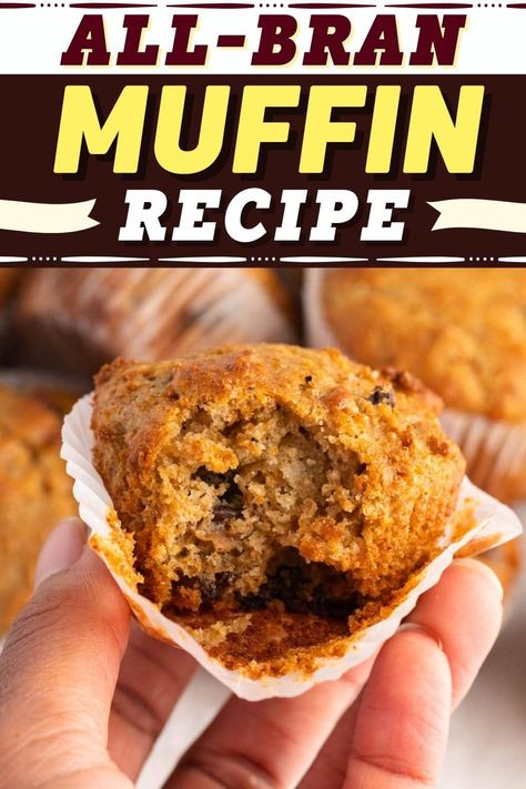 Surprisingly moist, loaded with fiber, and wonderfully sweet, this tasty all-bran muffin recipe is just what you need to make breakfast a little brighter. Bran Cereal Muffins, Raisin Bran Muffin Recipe, All Bran Muffins, Bran Muffins Healthy, Raisin Bran Muffins, Bran Flakes, Morning Treats, Bran Muffin, Raisin Muffins