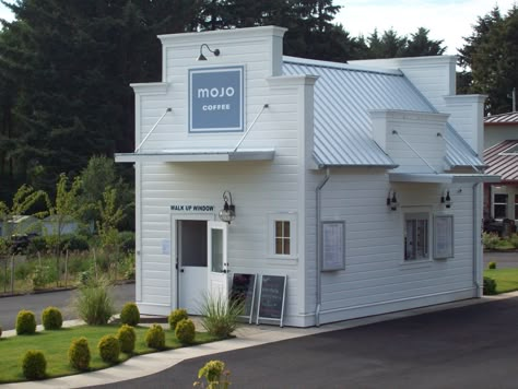 liked this cute little drive-through coffee shop with a walk up ... Coffee Drive Thru, Coffee Cottage, Mojo Coffee, Kiosk Ideas, Coffee Chart, Coffee Kiosk, Drive Thru Coffee, Coffee Food Truck, Mobile Coffee Shop