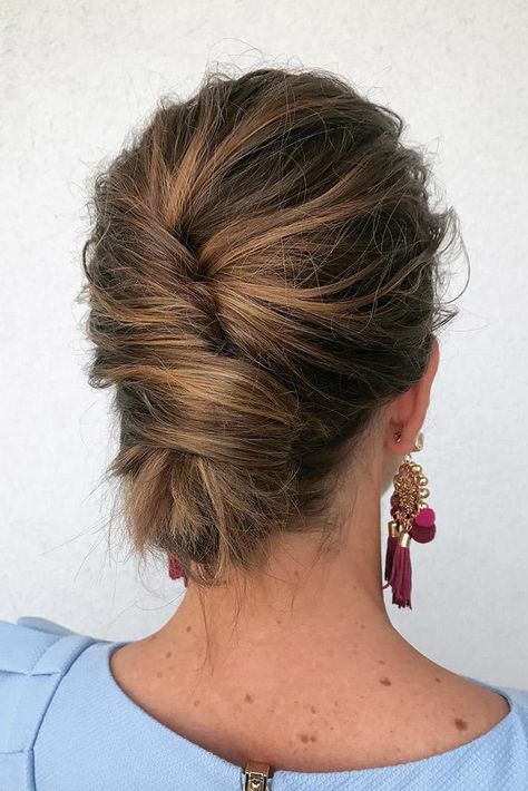 48 Mother Of The Bride Hairstyles | Wedding Forward Messy French Twist, Messy French Twists, Loose French Braids, French Twist Updo, Twist Updo, Highlighted Hair, Mother Of The Bride Hair, Teased Hair, French Twist Hair