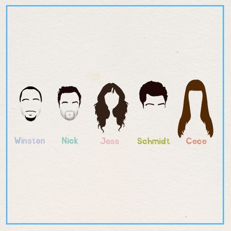 new girl poster #winston #schmidt #jess #nickmiller #cece Alternative Posters, New Girl Tv Show, Nick And Jess, Nicky Larson, New Girl Quotes, Movie Funny, Quotes Movie, Girl Man, Jake Johnson