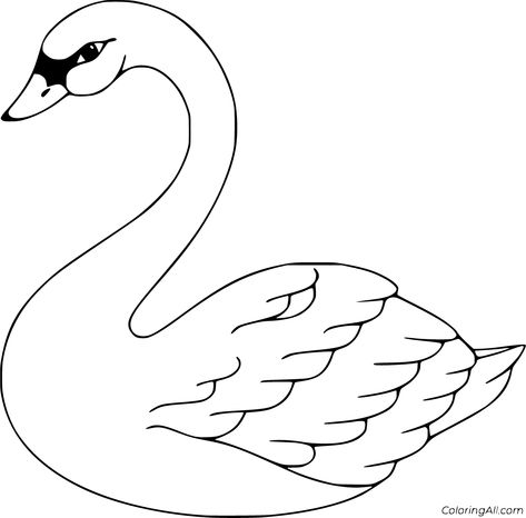 30 free printable Swan coloring pages in vector format, easy to print from any device and automatically fit any paper size. Swan Template, Swan Coloring Pages, Swan Printable, Swan Drawing, Octopus Coloring Page, Hello Kitty Crochet, Bird Template, Crochet Baby Shoes Pattern, Bird Coloring Pages