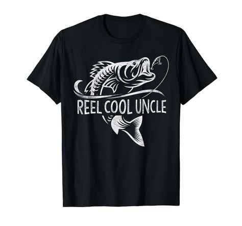 PRICES MAY VARY. Reel Cool Uncle - Funny Fisherman Uncle Gifts on Father's Day, Birthday or Christmas. Uncle Fishing Presents from Niece, Nephew, or Siblings. Lightweight, Classic fit, Double-needle sleeve and bottom hem Fishing Presents, Uncle Shirts, Cool Uncle, Fishing Birthday, Uncle Gifts, Father's Day T Shirts, Fishing Gifts, Fishing Shirts, Christmas 2024