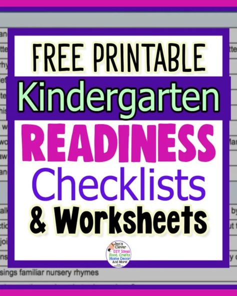 Free Printable Kindergarten Readiness Checklist PDF Sheets For 2022 Kindergarten Checklist, Preschool Checklist, Getting Ready For Kindergarten, Kindergarten Readiness Checklist, Workout Sheets, Free Kindergarten Printables, Kindergarten Assessment, Ready For Kindergarten, Free Printable Kindergarten