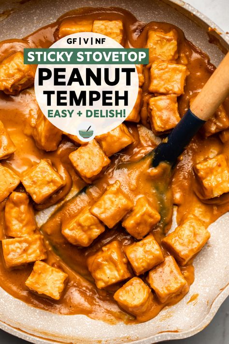 Peanut Tempeh, Vegan Protein Sources, Tempeh Recipes, Chili Recipe Easy, Entree Recipes, Tofu Recipes, Tempeh, Vegan Dinner Recipes, Vegan Eating