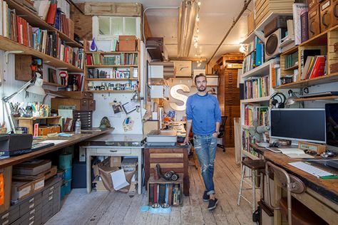 Interior design ideas: illustrator Oliver Jeffers' New York home - in pictures | Life and style | The Guardian Oliver Jeffers, New York Home, Art Studio Space, Workshop Studio, Artistic Space, New York Homes, Quirky Art, Dream Studio, Workspace Inspiration