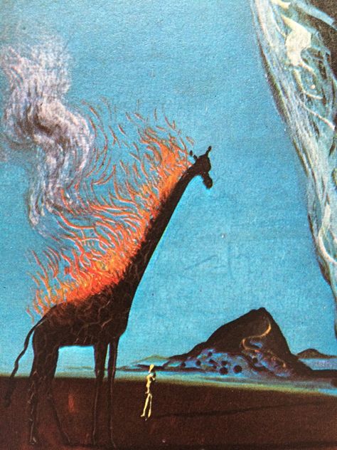 Dali detail (Flaming giraffe ) Salvador Dali Giraffe, Surreal Wallpaper, Salvador Dali Art, Dali Art, The Painter, Spanish Artists, Modern Artists, Salvador Dali, Surreal Art