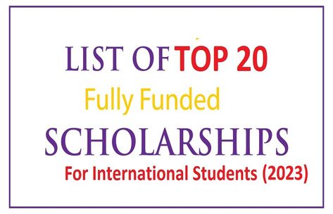 LIST OF TOP 20 FULLY FUNDED SCHOLARSHIPS (2022-23) AVAILABLE NOW. Good news for fully funded scholarship seekers, We have listed all fully funded scholarships for international students in 2023. Here is the list of top 20 fully funded scholarships in 2023 with official links. 1) Schwarzman Scholarship Program at Tsinghua University in China Link: https://tinyurl.com/yddtekks 2) […] The post LIST OF TOP 20 FULLY FUNDED SCHOLARSHIPS appeared first on OPPORTUNITIES. Fully Funded Masters Scholarships, Scholarships For International Students, Graduate Scholarships, Undergraduate Scholarships, University List, Tsinghua University, Usa University, International Scholarships, Student Scholarships