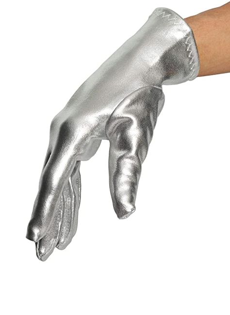 Metallic Gloves, Tin Man Costumes, Nyc Ballet, Silver Gloves, Metal Glove, Party Gloves, Sci Fi Costume, Robot Costumes, Gold Gloves