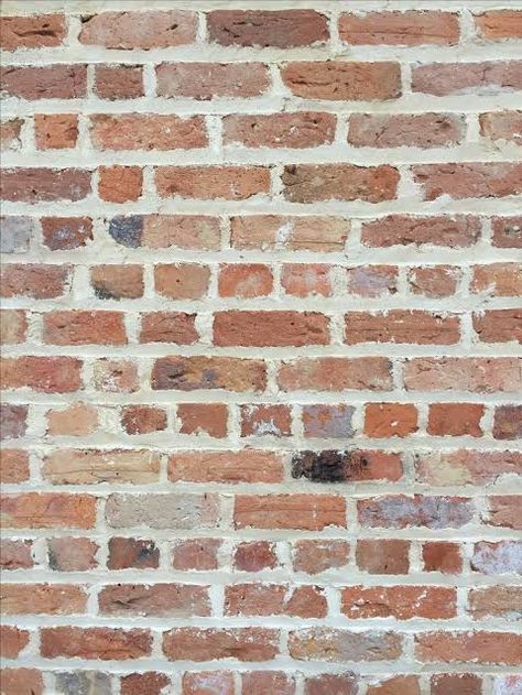 Recycled Red Brick, Brick Mortar Joints, Recycled Brick Fireplace, Recycled Brick Wall, Recycled Brick Facade, Over Grouted Brick, Brick Mortar Styles, Brick And Metal Facade, Recycled Brick House